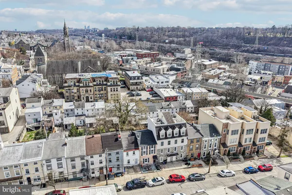 an aerial view of multiple house