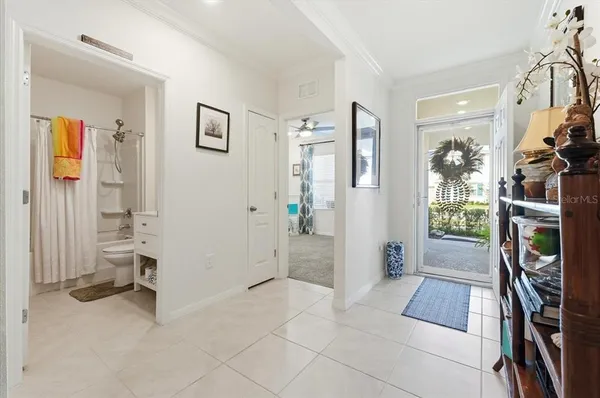 a view of livingroom with furniture and a flat screen tv