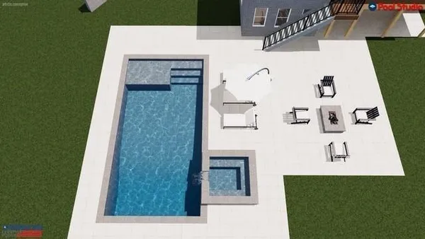 with aerial view of a house