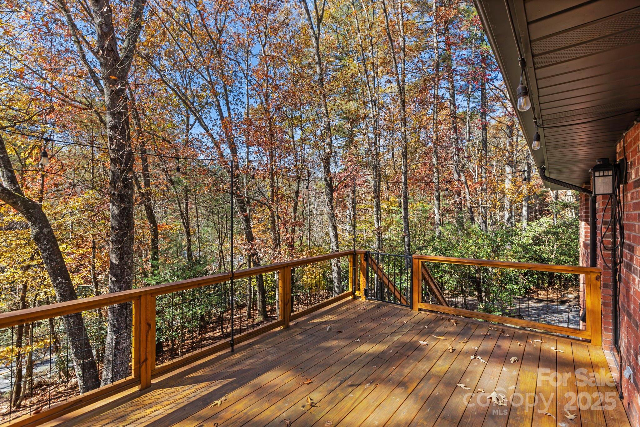 2149 Williamson Creek Road Pisgah Forest, NC 28768 - Photo 6 of 38 a view of balcony with wooden floor and seating space