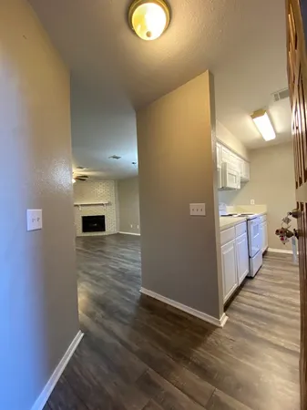 a view of kitchen and microwave