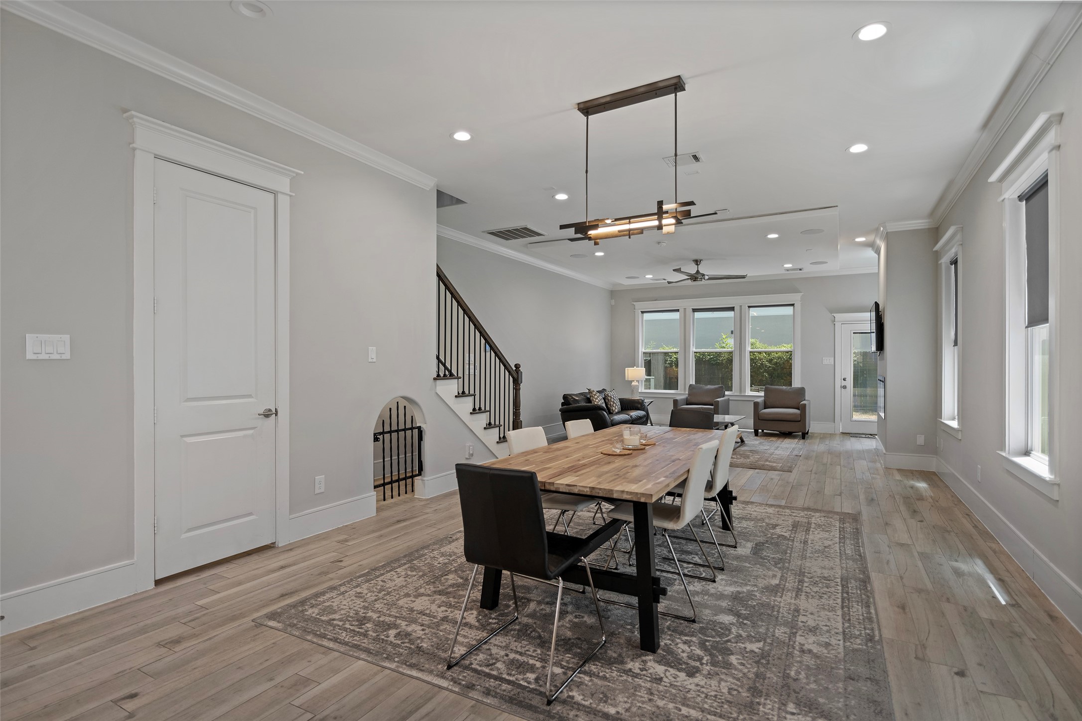 6533 Castlebay Drive Houston, TX 77092 - Photo 13 of 50 a view of a dining room with furniture window and wooden floor