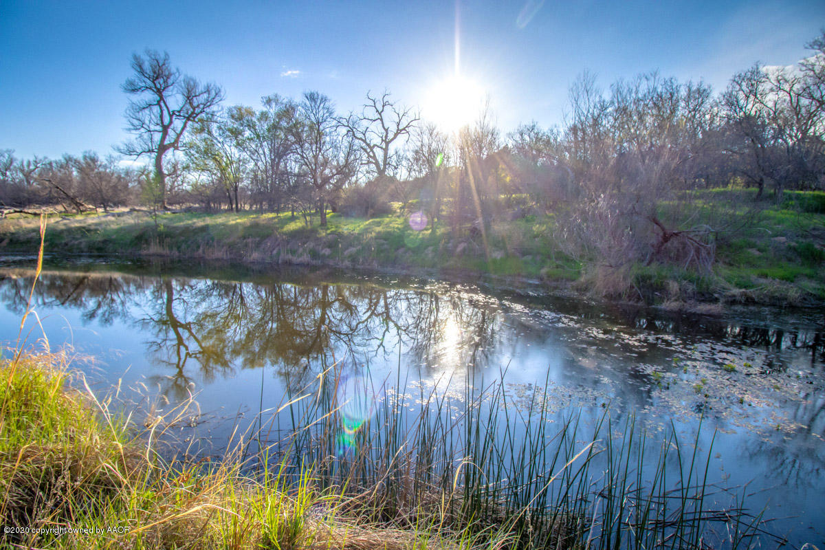 a view of a lake from a yard