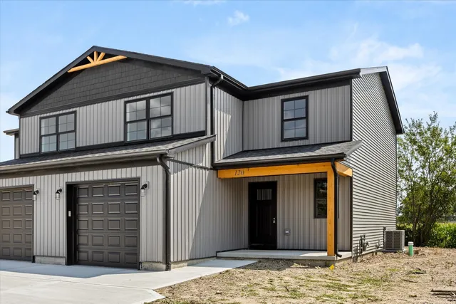 a front view of a house