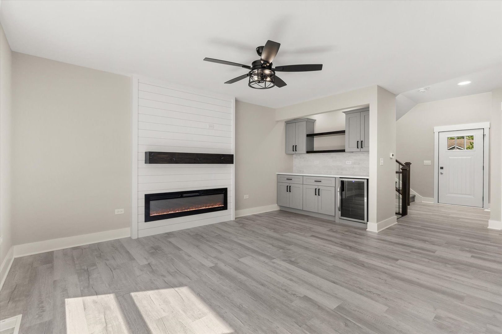 120 Kevin Drive Diamond, IL 60416 - Photo 9 of 24 a view of a kitchen with a sink a cabinet and a fireplace