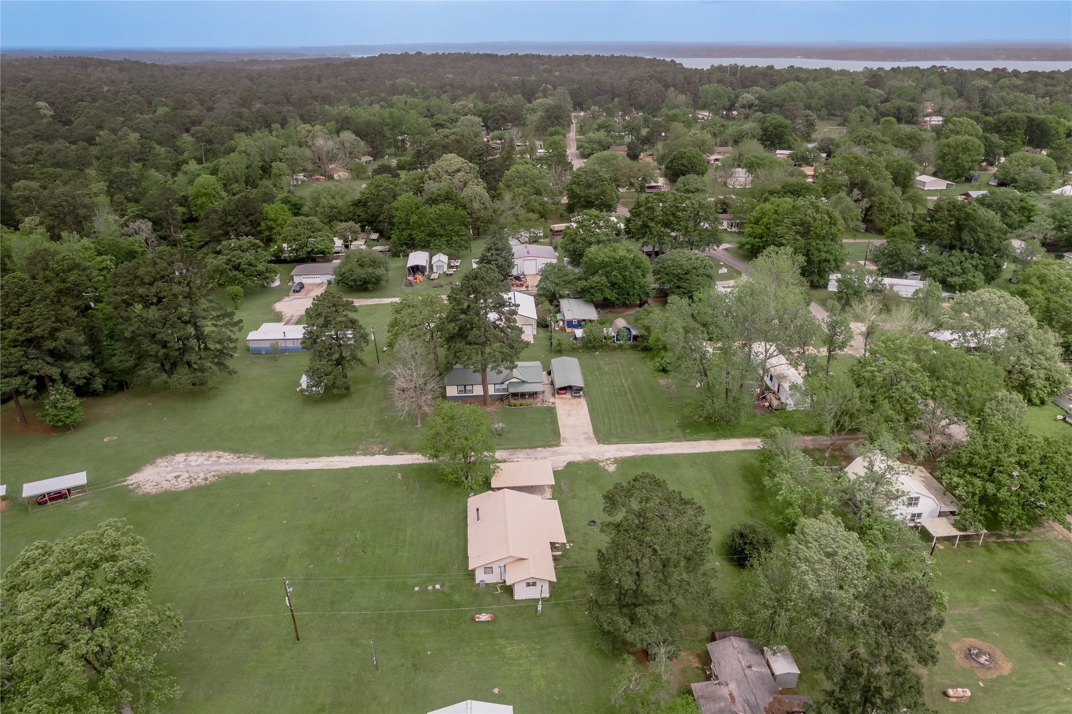 151 Moon Lake Drive Trinity, TX 75862 - Photo 39 of 46 an aerial view of residential houses with outdoor space and trees