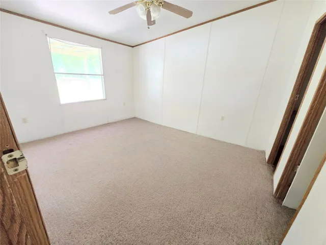 an empty room with a window