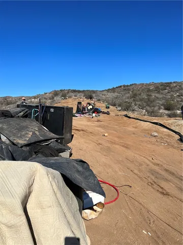 a view of a snow on the side of the road