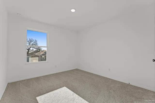 an empty room with a window