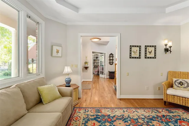 a living room with furniture and a couch