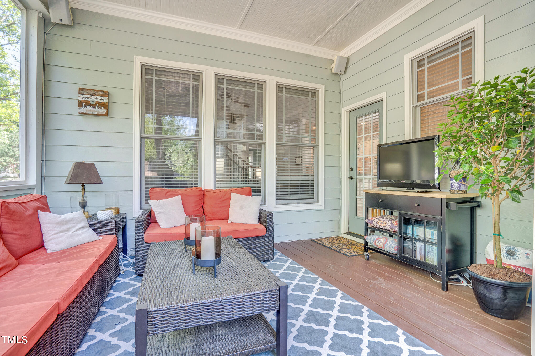 1700 Rainbow Hill Raleigh, NC 27614 - Photo 31 of 35 a outdoor living space with furniture and a fireplace