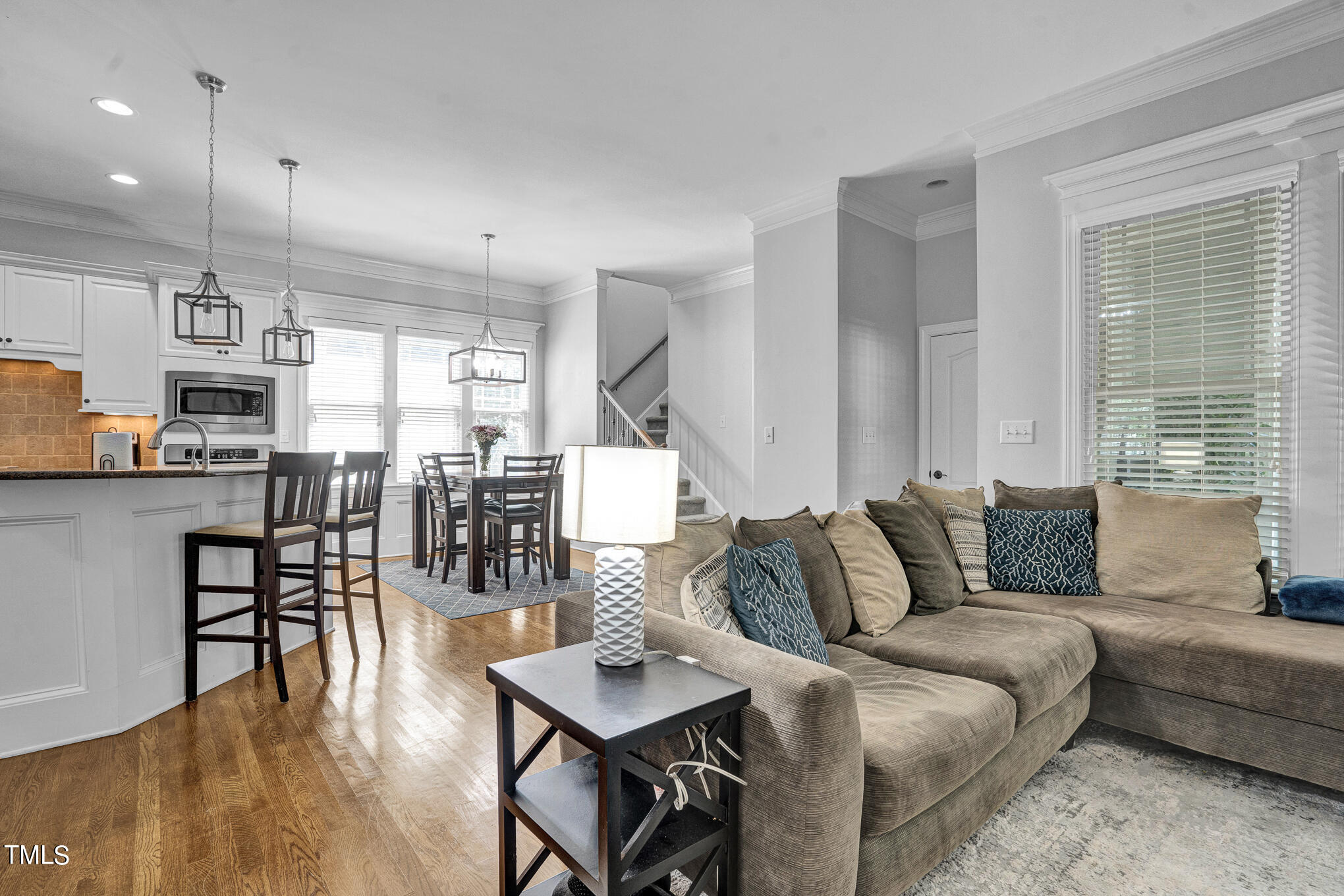 1700 Rainbow Hill Raleigh, NC 27614 - Photo 6 of 35 a living room with furniture and kitchen view