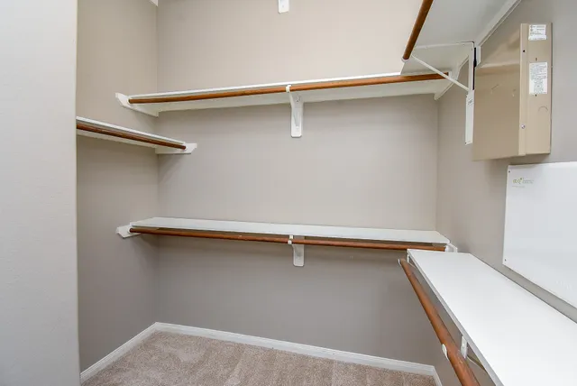 a close view of closet