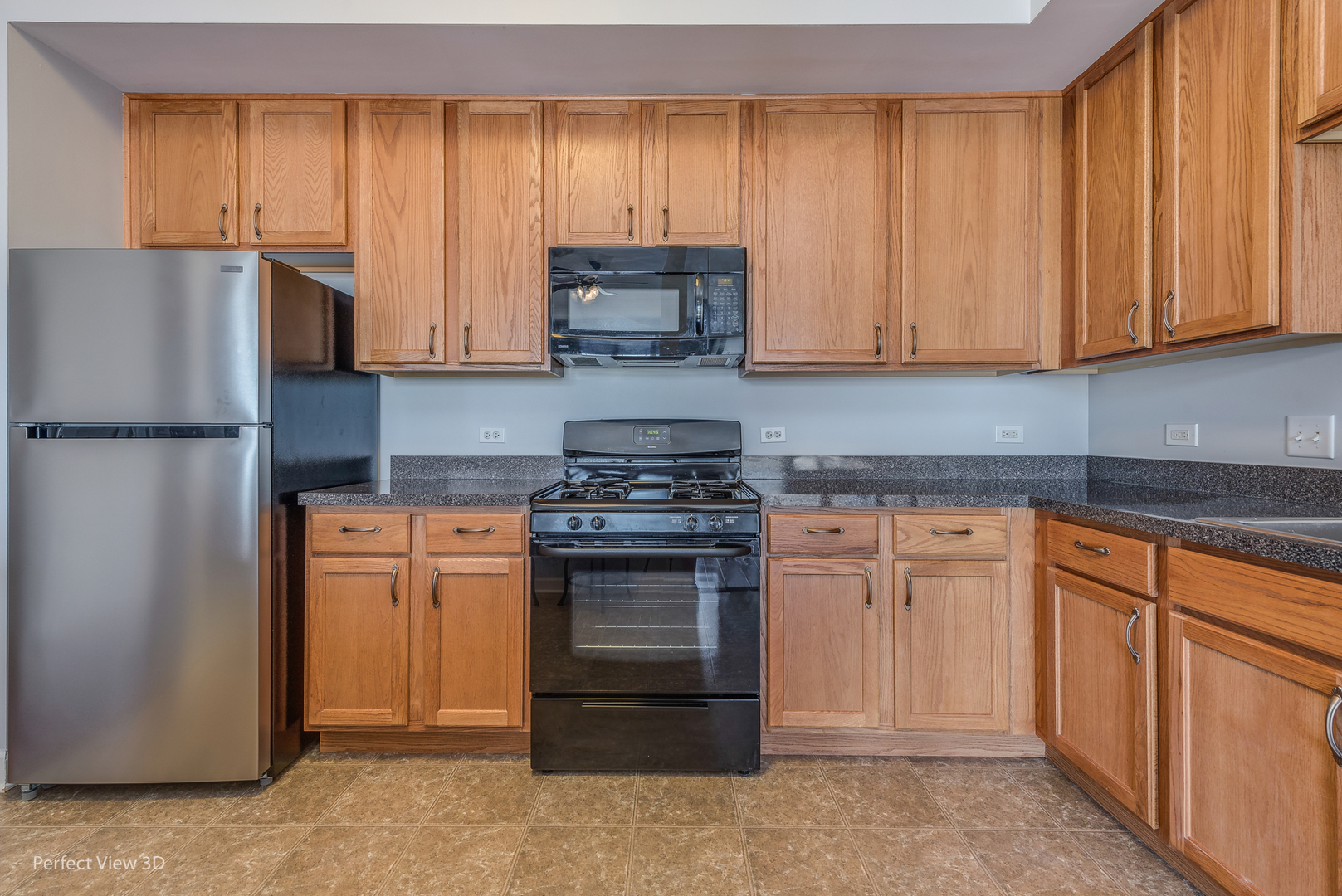 77 North Wolf Road, Unit 601 Northlake, IL 60164 - Photo 4 of 19 a kitchen with stainless steel appliances granite countertop a refrigerator stove a sink and dishwasher