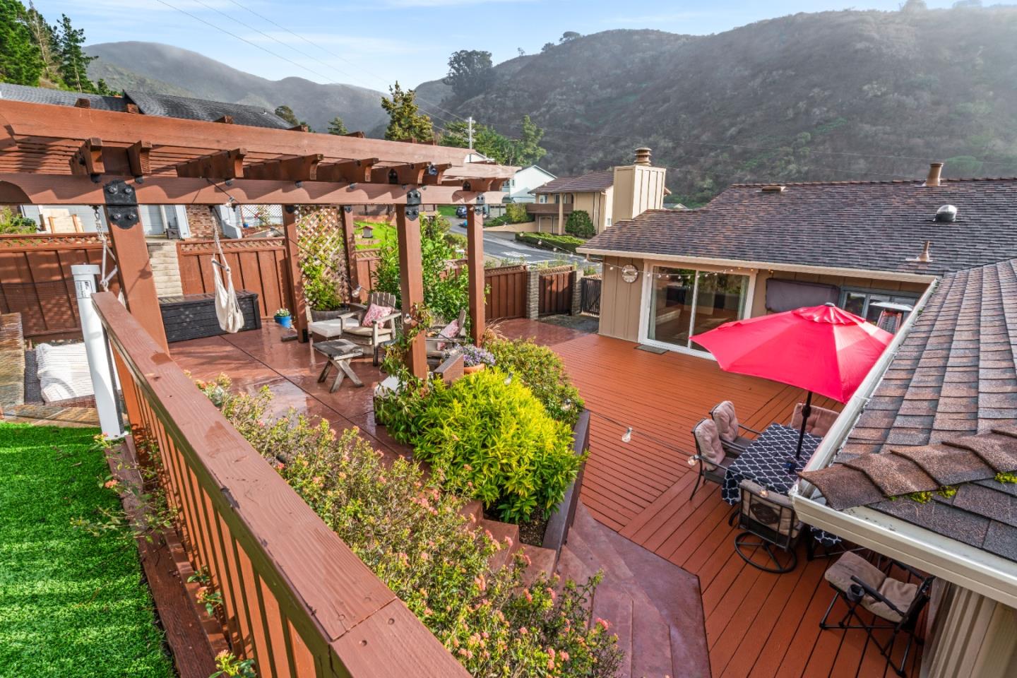 804 Prairie Creek Drive Pacifica, CA 94044 - Photo 45 of 64 an aerial view of a house with balcony and outdoor space