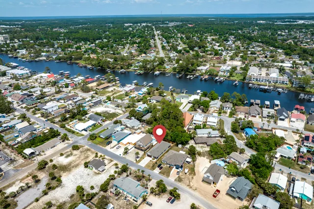 an aerial view of a city