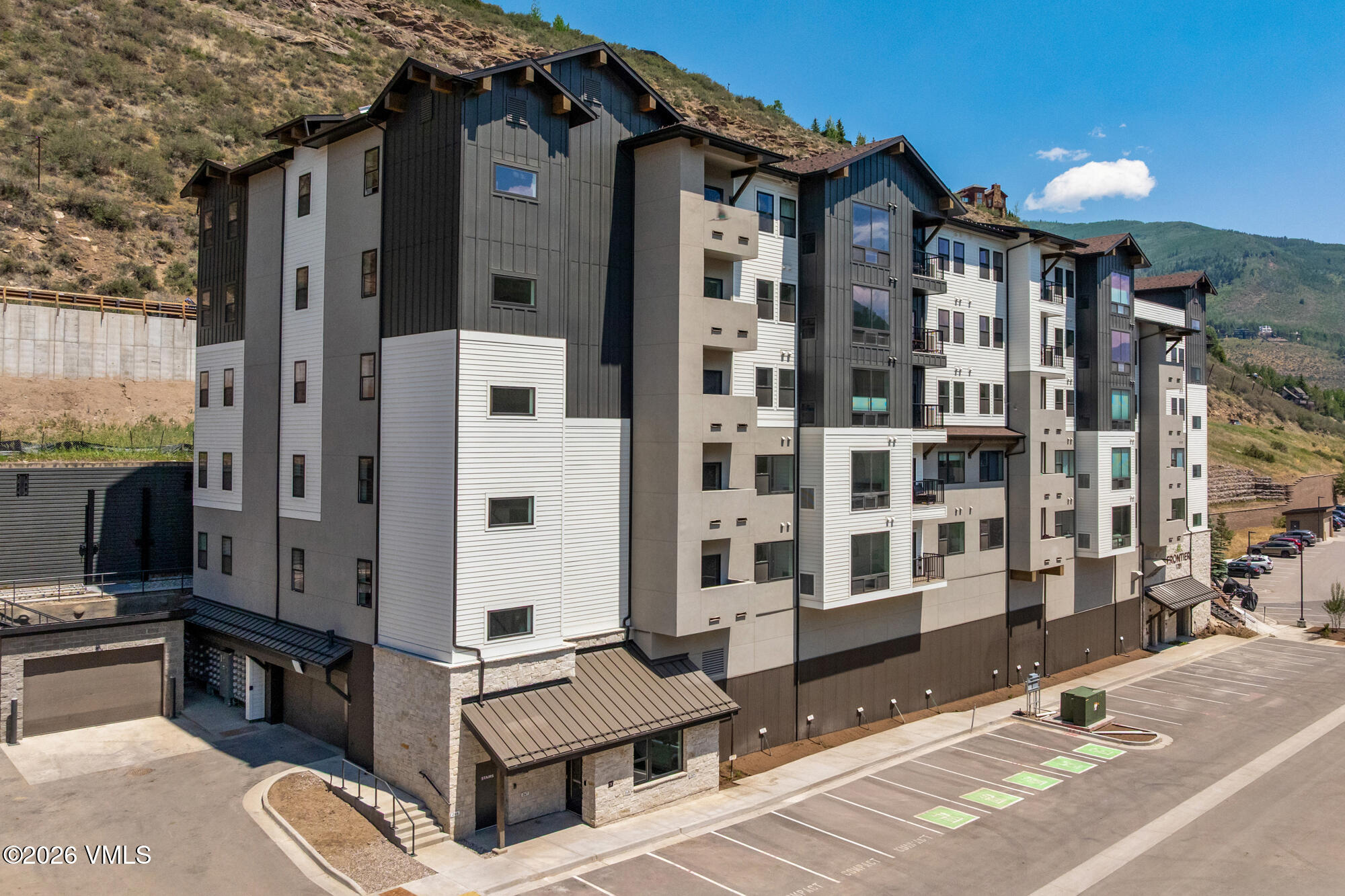 1281 North Frontage Road West, Unit B206 Vail, CO 81657 - Photo 1 of 11 TRV Frontier Aerial 1