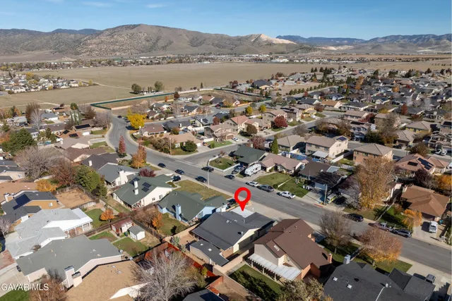 an aerial view of a city with lots of residential buildings