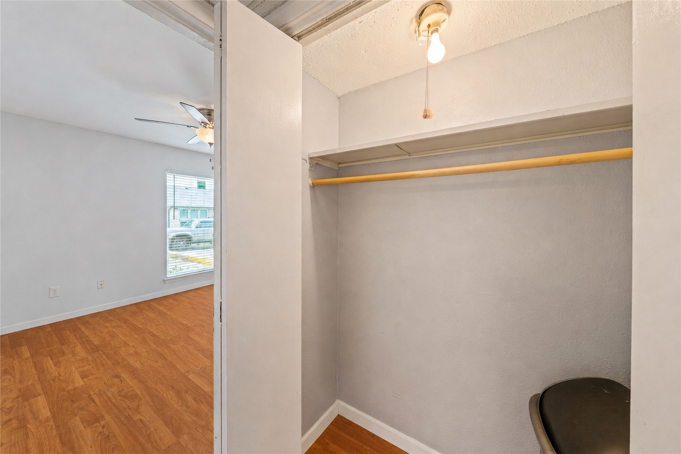 2124 Burton Drive, Unit 159 Austin, TX 78741 - Photo 13 of 23 Functional closet space offers accessible storage, enhancing organization in this inviting living area.