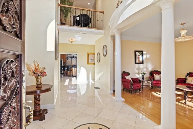 a view of living room filled with furniture