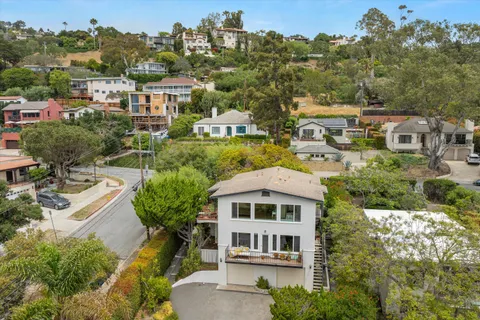 an aerial view of multiple house