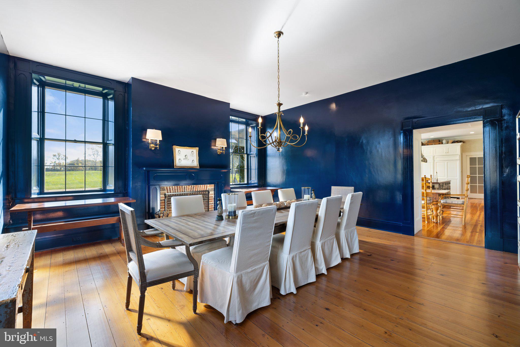 1077 Ginns Road Boyce, VA 22620 - Photo 30 of 140 Dramatic formal dining room with fireplace
