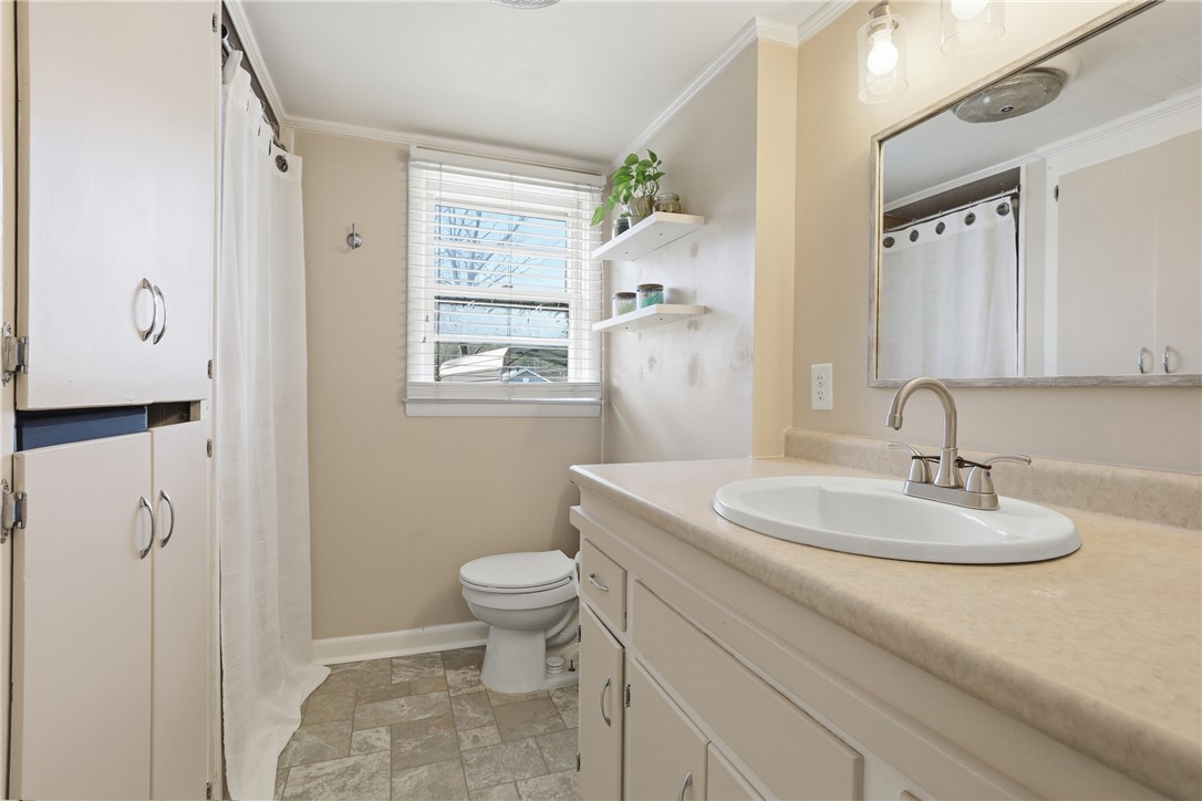 602 South Tugaloo Street Walhalla, SC 29691 - Photo 25 of 39 This bright bathroom features ample storage and a refreshing ambiance.