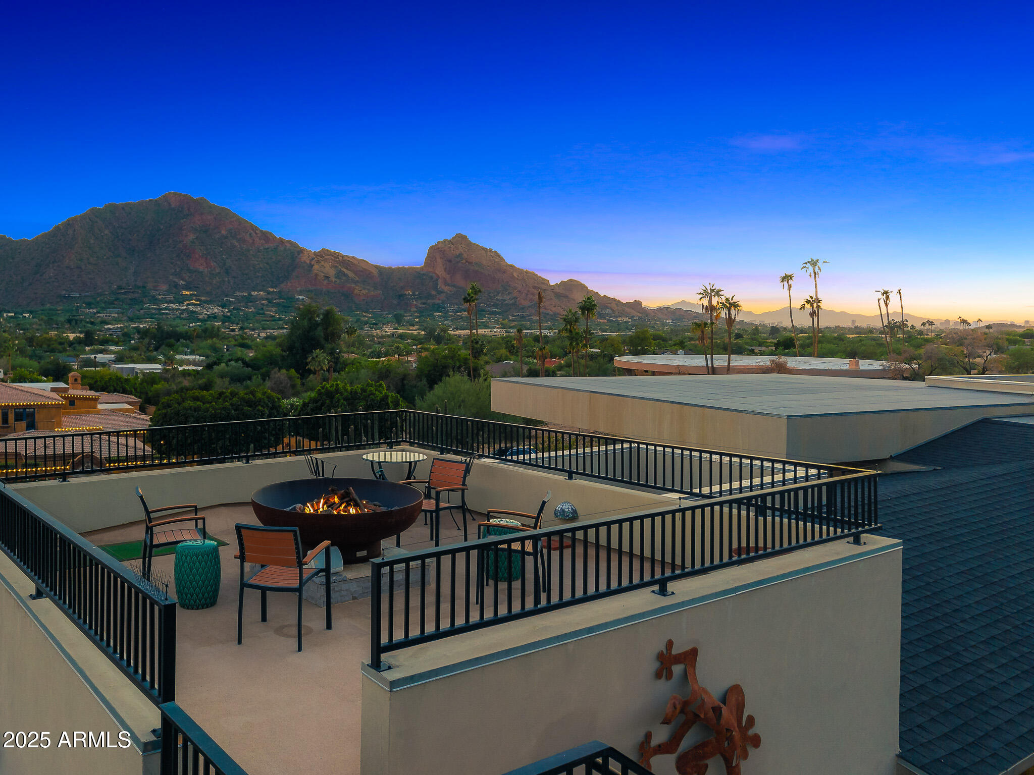 5826 East Indian Bend Road Paradise Valley, AZ 85253 - Photo 51 of 58 52rooftop fire pit_twilight