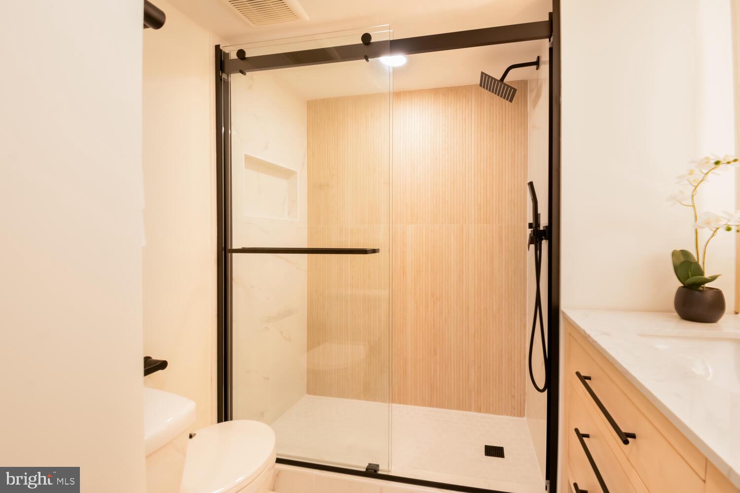1840 California Street Northwest, Unit 2A Washington, DC 20009 - Photo 14 of 26 Updated Primary Bathroom With Large Shower