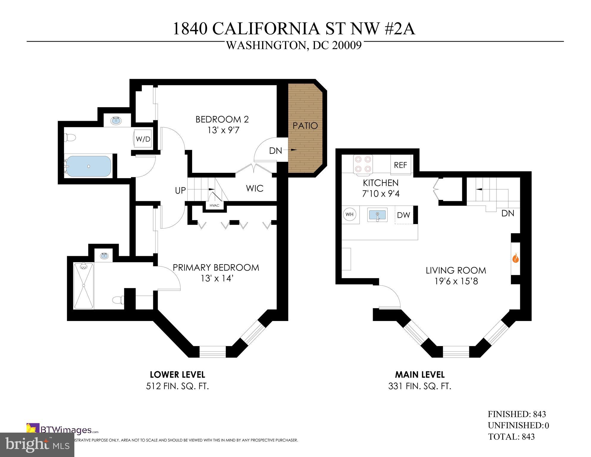 1840 California Street Northwest, Unit 2A Washington, DC 20009 - Photo 24 of 26 Floor Plan Combined