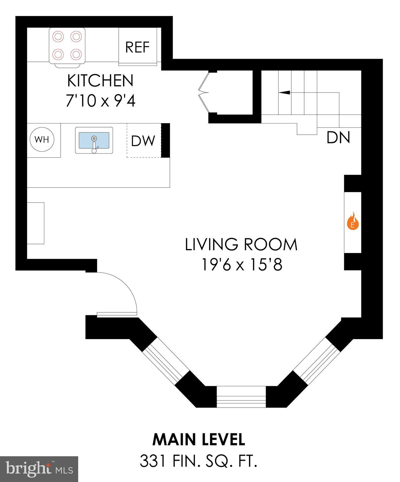 1840 California Street Northwest, Unit 2A Washington, DC 20009 - Photo 25 of 26 Floor Plan: Upper Level