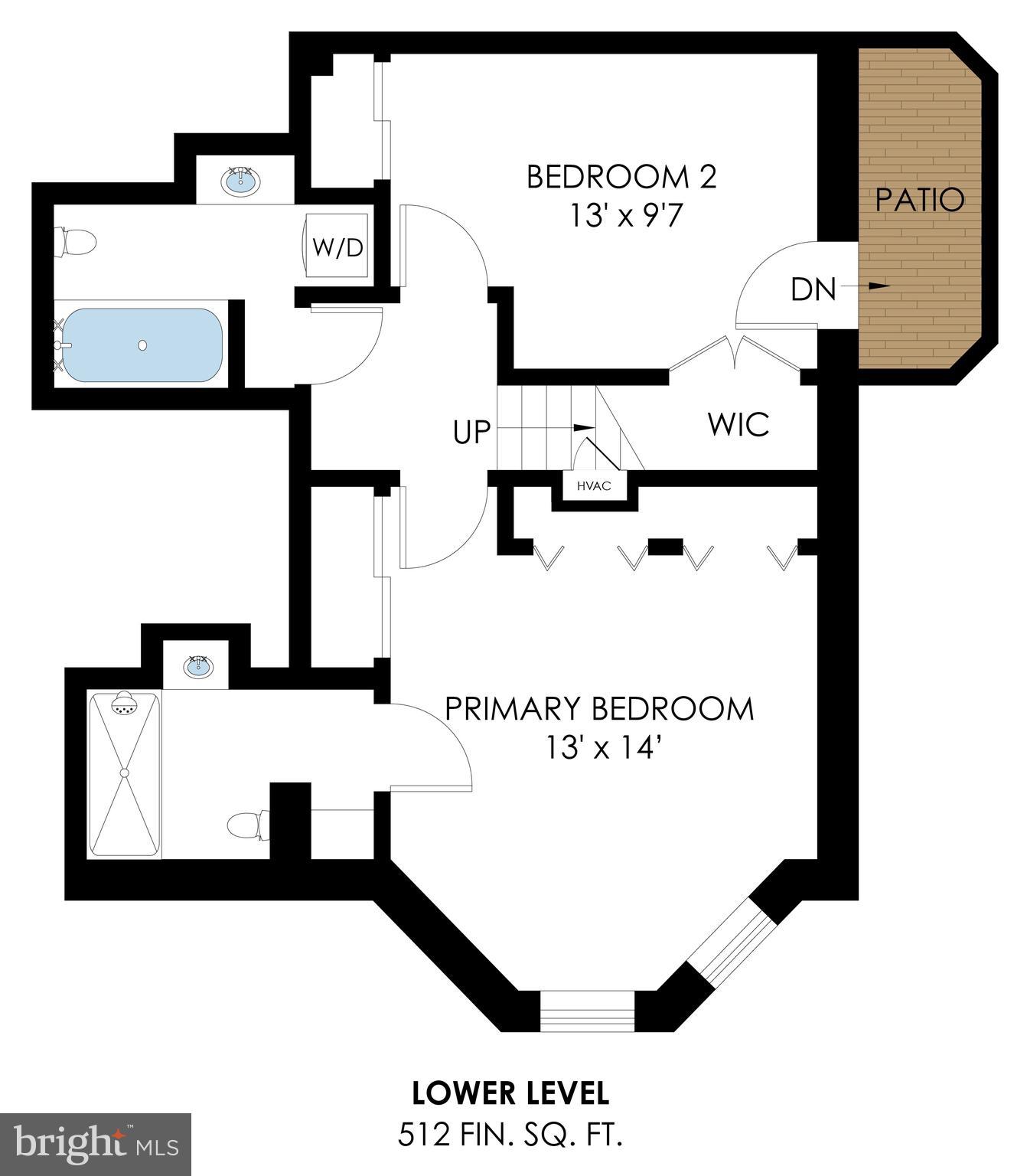 1840 California Street Northwest, Unit 2A Washington, DC 20009 - Photo 26 of 26 Floor Plan: Lower Level
