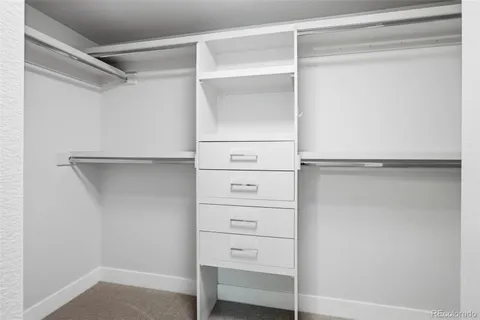 a close view of closet