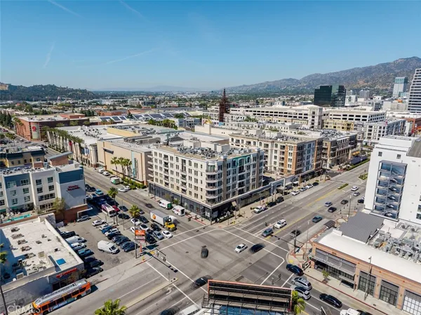 an aerial view of a city