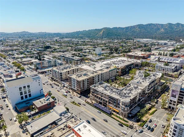 an aerial view of a city