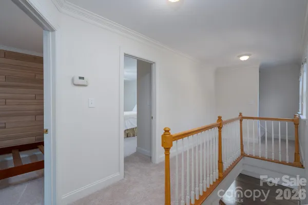a view of a hallway with entryway