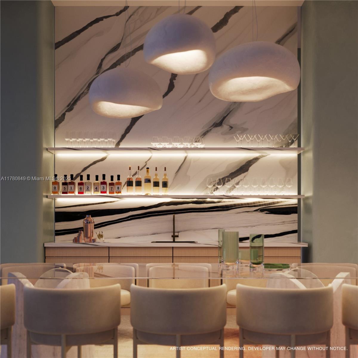 175 Northeast 10th Street, Unit 56R Miami, FL 33132 - Photo 29 of 35 a table with chairs a wine table and chairs