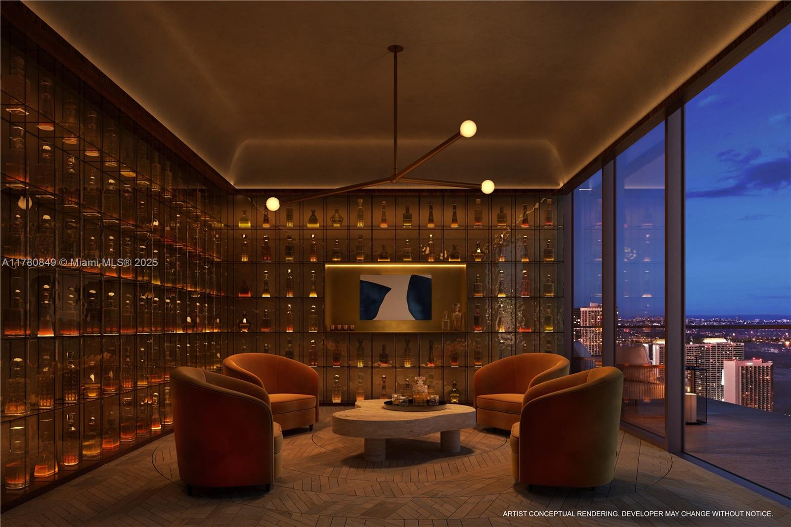 175 Northeast 10th Street, Unit 56R Miami, FL 33132 - Photo 9 of 35 a room with furniture and a fireplace