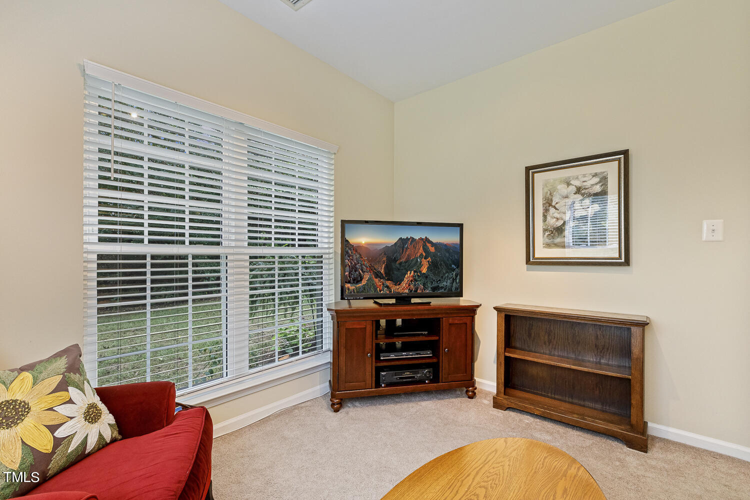 1001 Lake Moraine Place Raleigh, NC 27607 - Photo 20 of 37 a living room with furniture and a flat screen tv