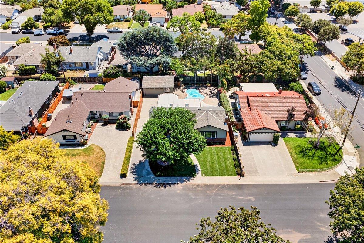 2130 Roenoke Way San Jose, CA 95128 - Photo 30 of 33 an aerial view of a house with a yard basket ball court and outdoor seating