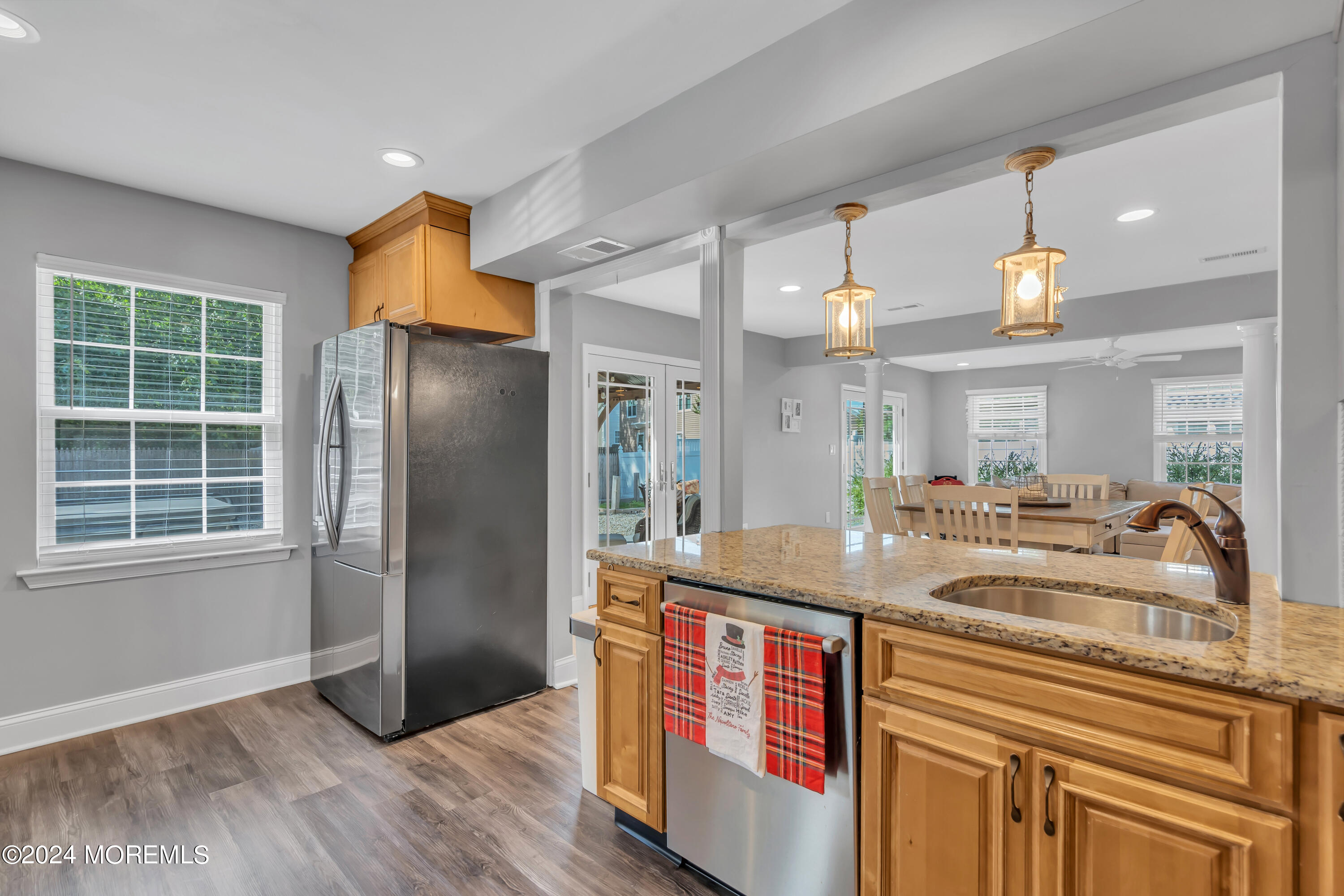 538 Adamston Road Brick, NJ 08723 - Photo 18 of 55 a kitchen with stainless steel appliances granite countertop a sink and a refrigerator