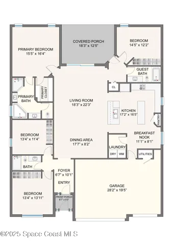 a front view of a house with a garden and garage