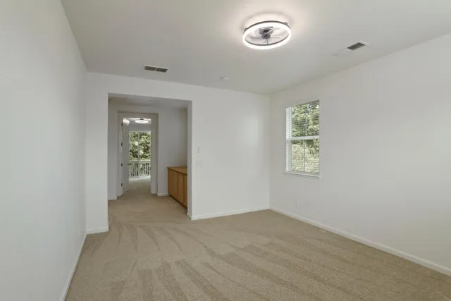 an empty room with a window