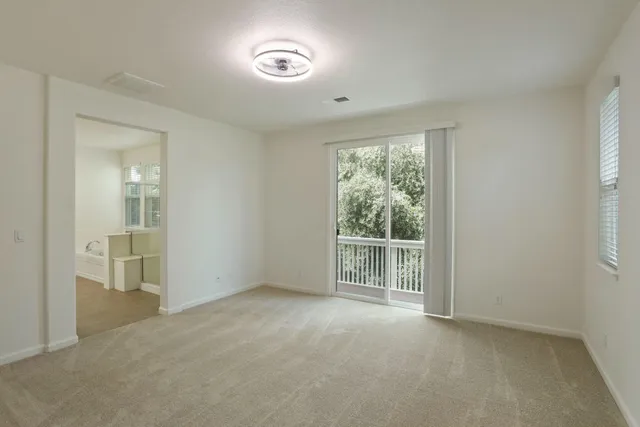 an empty room with a window