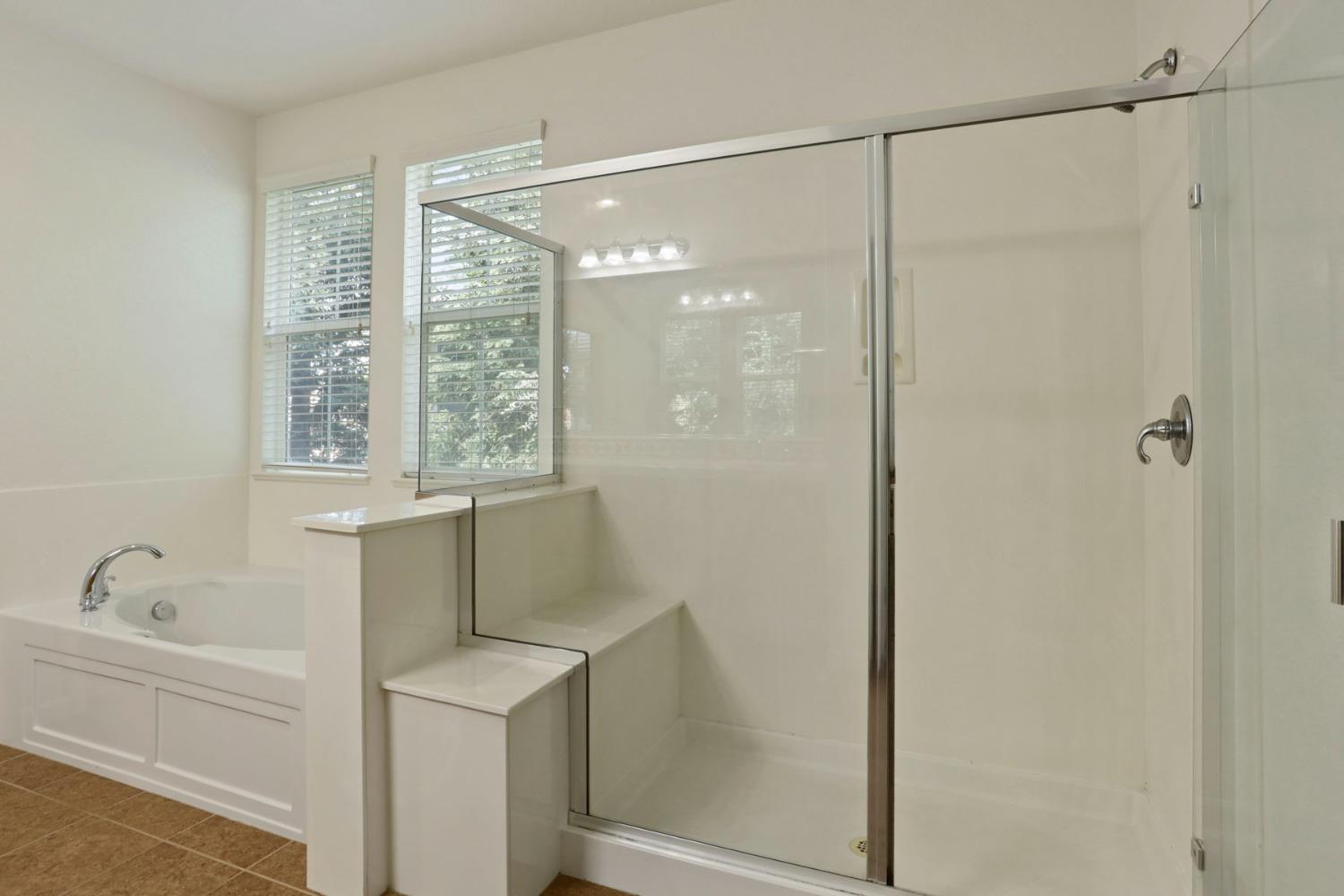 9363 Vintner Circle Patterson, CA 95363 - Photo 38 of 52 a bathroom with a bathtub and a shower