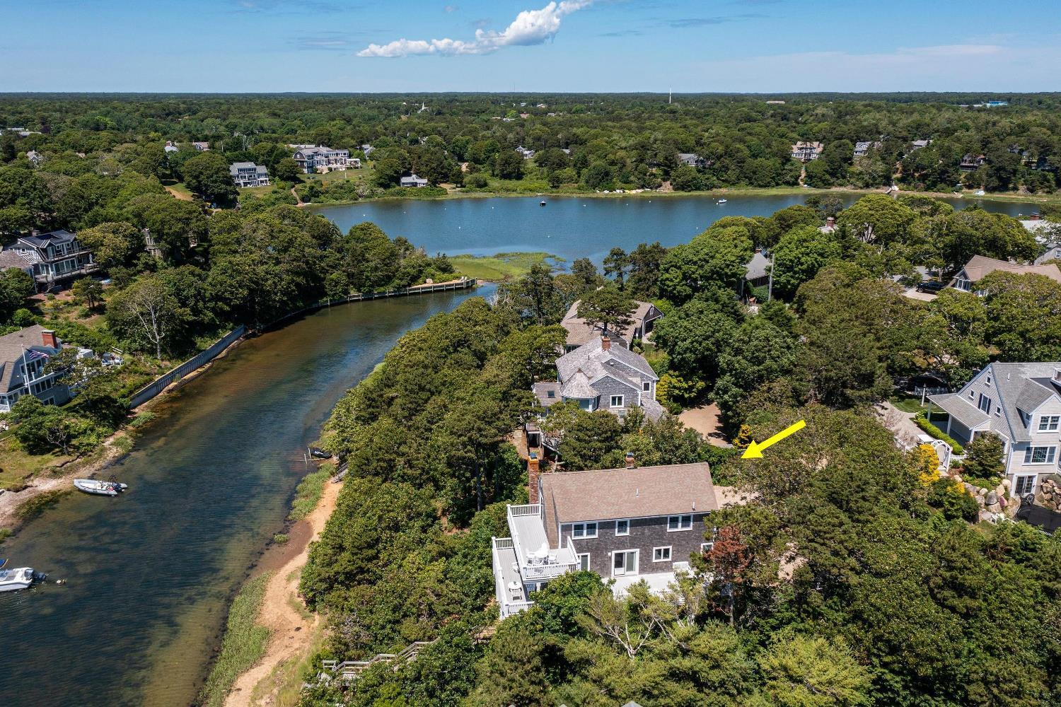 4 Portview Road Chatham, MA 02659 - Photo 5 of 69 an aerial view of a house with a lake view