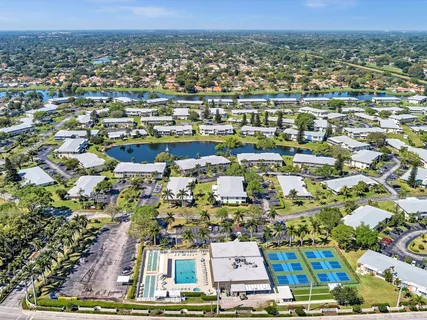 an aerial view of a city