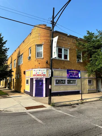 a front view of a building