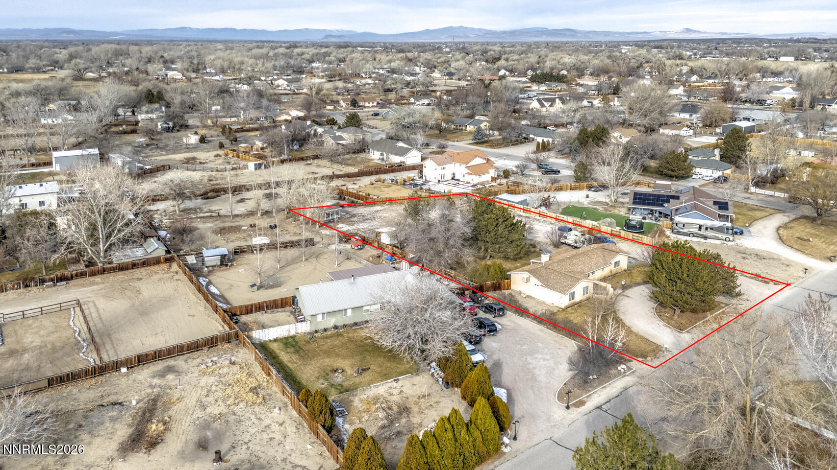 4033 Cimarron Road Fallon, NV 89406 - Photo 2 of 31 an aerial view of residential houses with outdoor space