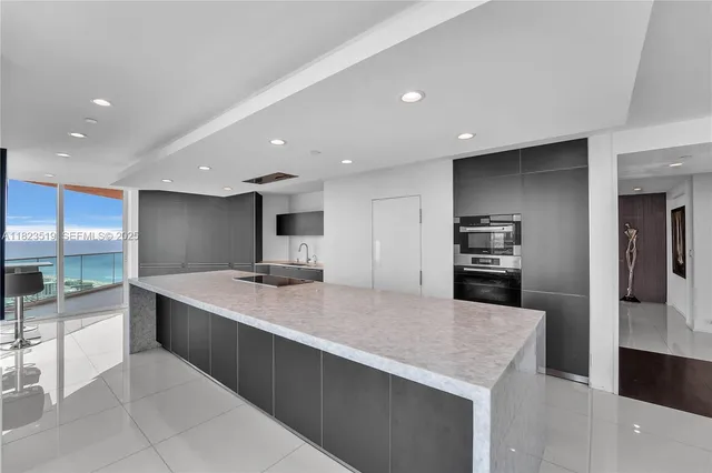 a view of a lake with a city view